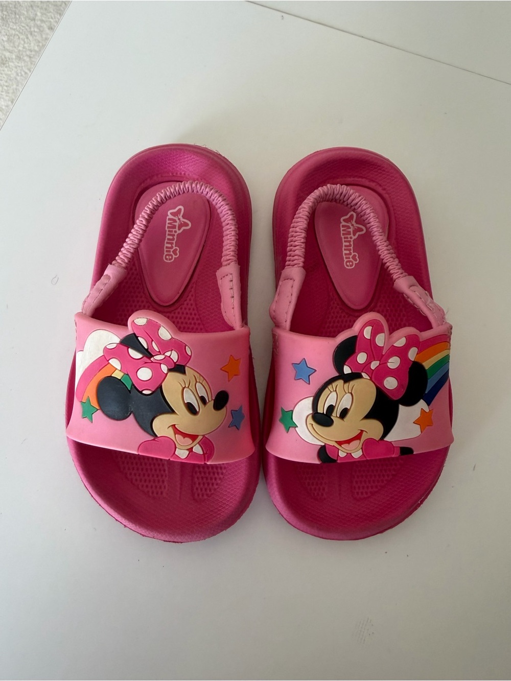 Minnie Mouse Pink Kids Slide Sandals